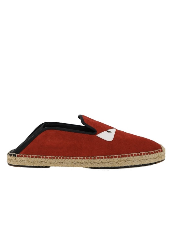 Fendi Espadrilles Monster Bug Eye Red Suede Leather Size 9 US New main image 5